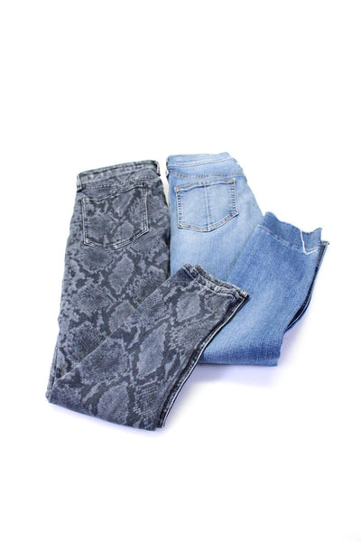 Rag & Bone Womens High Rise Snakeskin Print Skinny Jeans Size 27 Lot 2