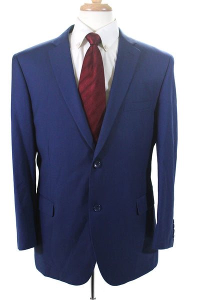 Caravelli Men's Collar Long Sleeves Lined Jacket Blue Size 44