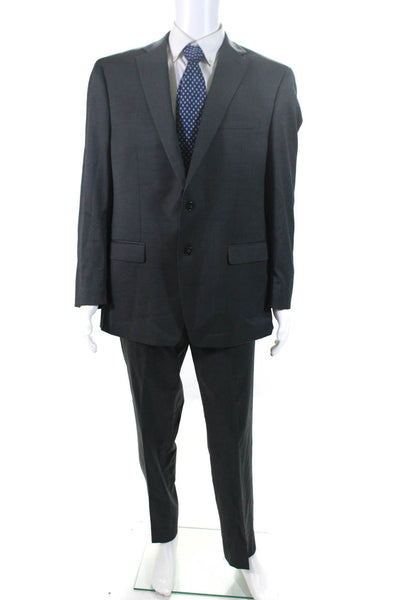Calvin Klein Men's Long Sleeves Two Piece Suit Gray Size 46