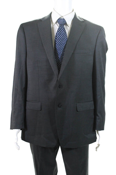 Calvin Klein Men's Long Sleeves Two Piece Suit Gray Size 46