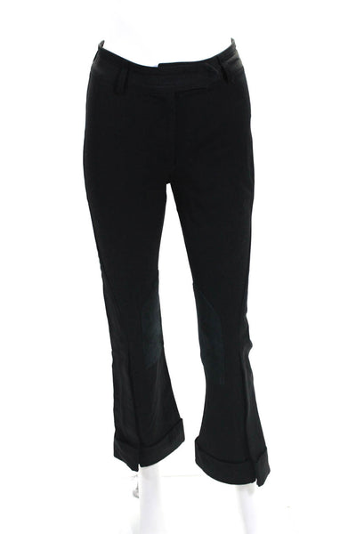 The Row Womens Side Zip High Rise Pleated Cropped Pants Black Wool Siz -  Shop Linda's Stuff