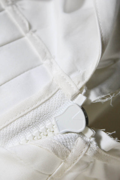 Fendi Women's Collar Sleeveless Ruffle Maxi Dress White Size 6