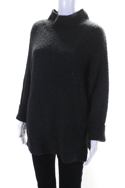 Joie Womens Pullover Long Sleeve Mock Neck Sweatshirt Gray Wool Size Large
