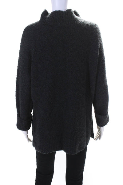 Joie Womens Pullover Long Sleeve Mock Neck Sweatshirt Gray Wool Size Large