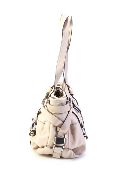 L.K. Bennett Women's Zip Closure Top Handle Tote Handbag Beige Size M