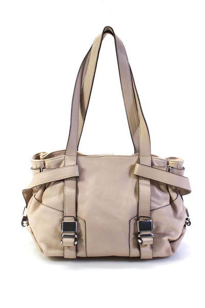 L.K. Bennett Women's Zip Closure Top Handle Tote Handbag Beige Size M