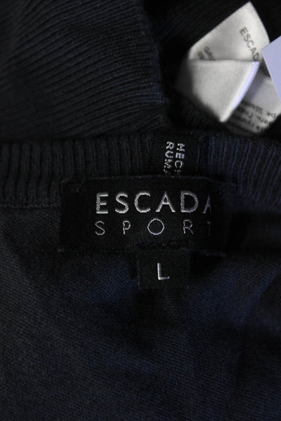 Escada Sport Womens Long Sleeves Semmi Sweater Charcoal Gray Size Large