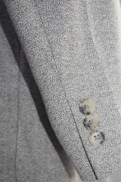 Hart Schaffner Marx Mens Wool Long Sleeve Three-Button Blazer Beige Size 42