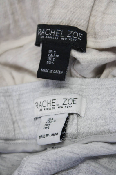 Rachel Zoe Womens Mid-Rise Drawstring Jogger Pants Gray Beige Size L S Lot 2