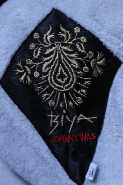 Biya Johnny Was Womens Fleece Floral Print Hoodie Black Size Small