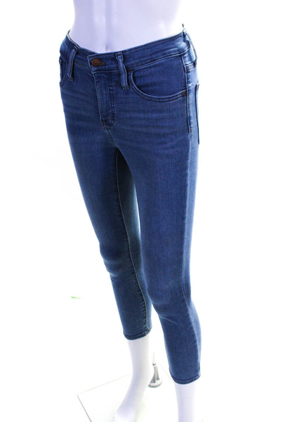 Madewell Womens 'Roadtripper Crop' Mid Rise Stretch Skinny Jeans Blue Size 24P