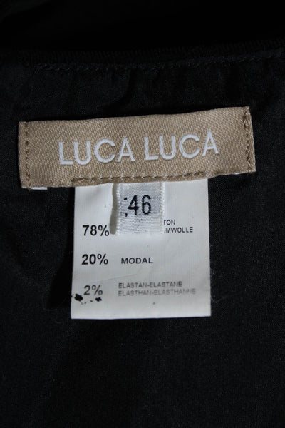 Luca Luca Women's V-Neck Sleeveless Sheath Dress jacket Set Black Size 46