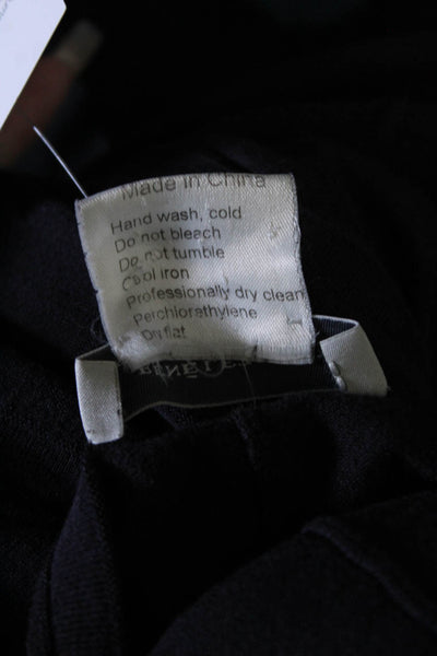 Rene Lezard Womens 3/4 Sleeve Silk Knit Open Front Cardigan Sweater Gray FR 36