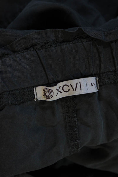 XCVI Womens High Rise Wide Leg Cargo Pants Green Size Small