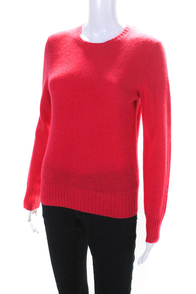 Polo Ralph Lauren Womens Pullover Crew Neck Sweater Neon Pink Wool Size Medium