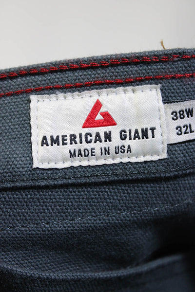 American Giant Mens Denim Slim Leg Colored Wash Jeans Pants Green Size 38W 32L