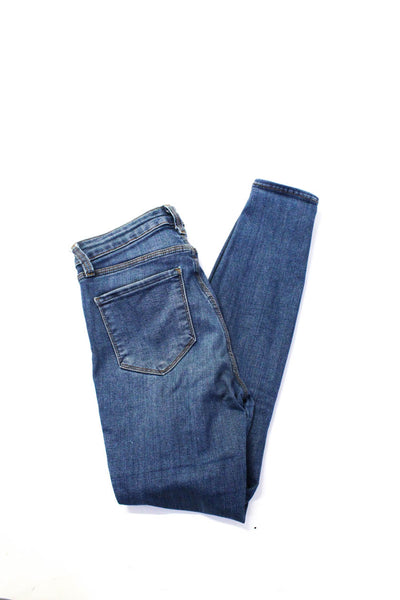 L Agence Womens High Rise Margot Skinny Ankle Jeans Blue Denim Size 23