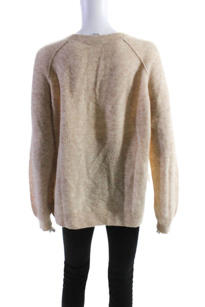 ACNE Studios Women's Alpaca Blend Crewneck Pullover Sweater Beige Size S
