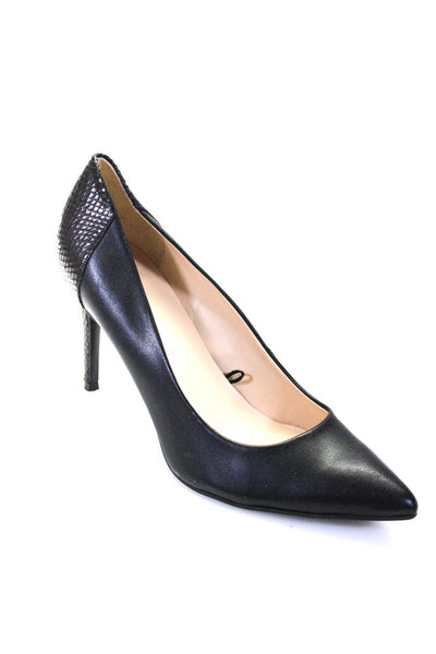 Marc Fisher Womens Black Snakeskin Print High Heels Pump Shoes Size 8.5