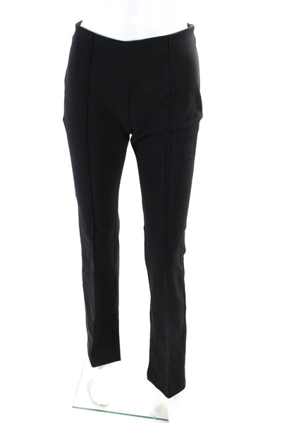 Adam Lippes Womens Side Zip High Rise Pleated Trouser Pants Black Size Small