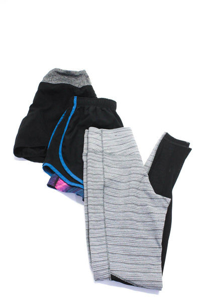 Nike Womens Mesh Athletic Leggings Shorts Black Gray Size Small Lot 3