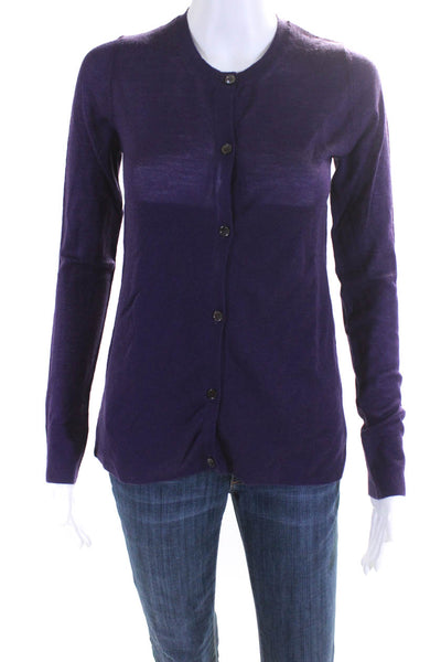 Marni Womens Cashmere Button Down Cardigan Sweater Purple Size EUR 40