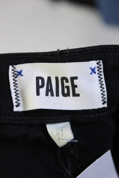 Paige Womens Low-Rise Belt Looped Verdugo Ultra Skinny Jeans Black Size 27