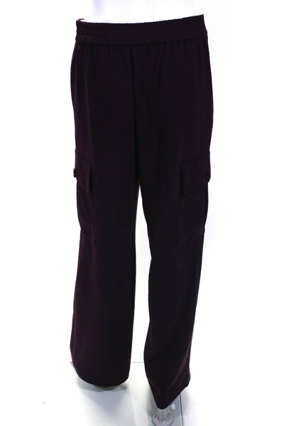 Drew Women's High Rise Straight Leg Cargo Pants Dark Purple Size S