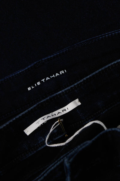 T Tahari Elie Tahari Womens Cotton Denim Indigo Skinny Jeans Blue Size 28 Lot 2