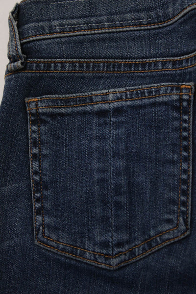 Rag & Bone Jean Womens Zipper Fly Mid Rise Capri Jeans Blue Denim Size 24