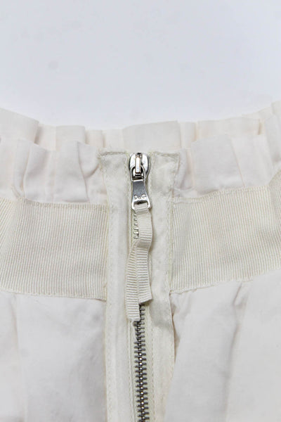 D&G Dolce & Gabbana Womens A Line Mini Skirt White Cotton Size EUR 40