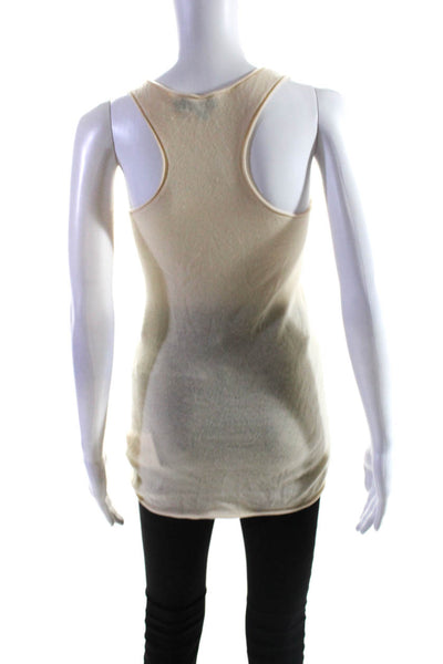 Christiane Celle Womens Cashmere Shell Sweater White Size Extra Small