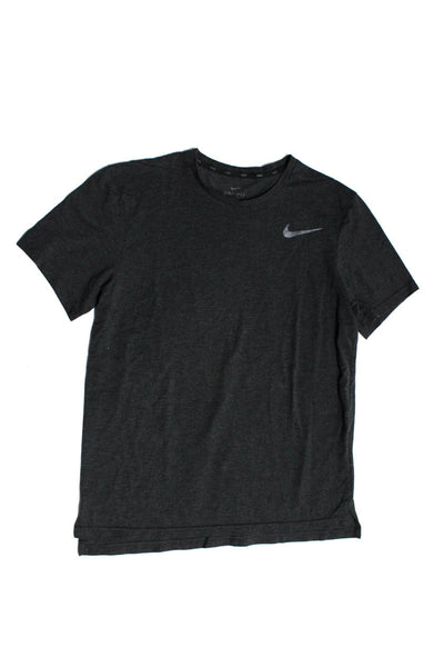 Nike Mens Dri-Fit Short Sleeve T-Shirt Hoodie Sweatshirt Gray Green S M Lot 2