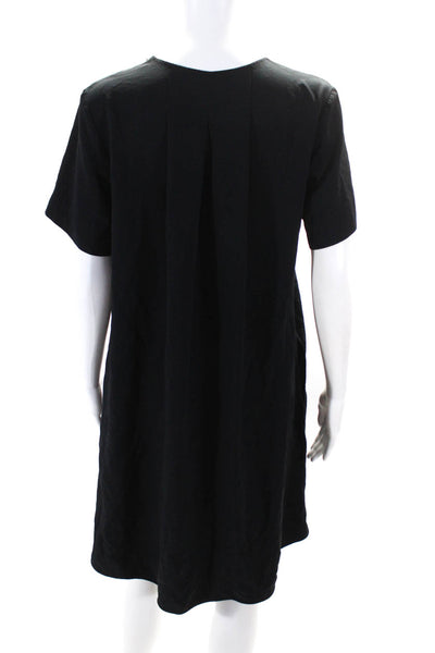 Everlane Womens Short Sleeves Pullover Shirt Dress Black Size 8