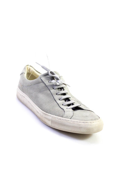 Common Projects Womens Mesh Textured Round Toe Lace-Up Sneakers Gray Size 8.5