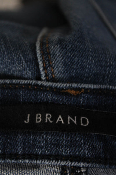 J Brand Women's Mid Rise Straight Leg Cropped Jeans Blue Size 26