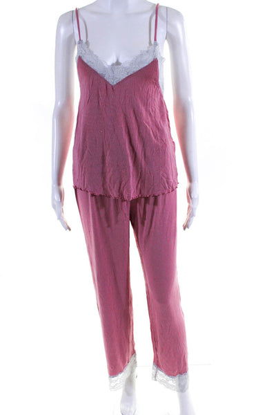 Honeydew Intimates Women's Spaghetti Straps Two Piece Pajama Set Pink Size S