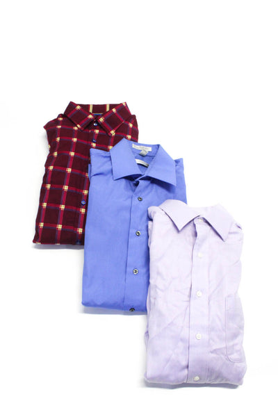 Geoffrey Beene Jasso Ella Mens Button Down Shirts Blue Purple Red Size M Lot 3