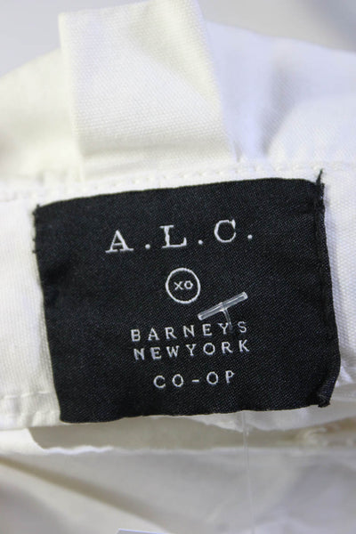 ALC Women's Paper Bag Waist Straight Leg Cargo Pant White Size XS