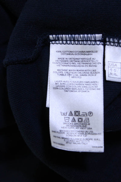 346 Brooks Brothers Mens Turtleneck Sweater Navy Blue Cotton Size Large
