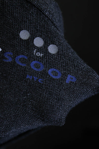 Three Dots for Scoop Women's Long Sleeve Sequin Raglan Sleeve Top Gray Size XS