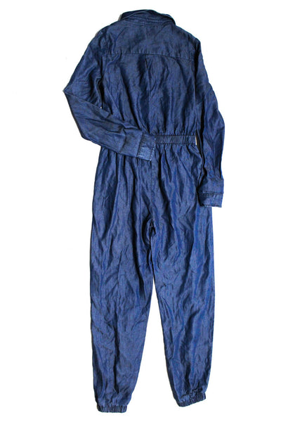 Habitual Girl Childrens Girls Chambray Long Sleeves Jumpsuit Blue Size 12