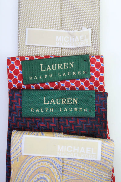Lauren Ralph Lauren Michael Michael Kors Mens Abstract Ties Red Size OS Lot 4