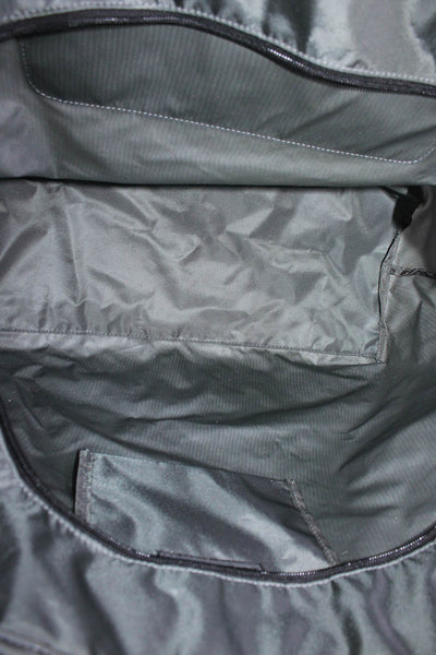 Tumi Womens 'Pack-A-Way' Fabric Leather Top Handle Tote Handbag Gray Black