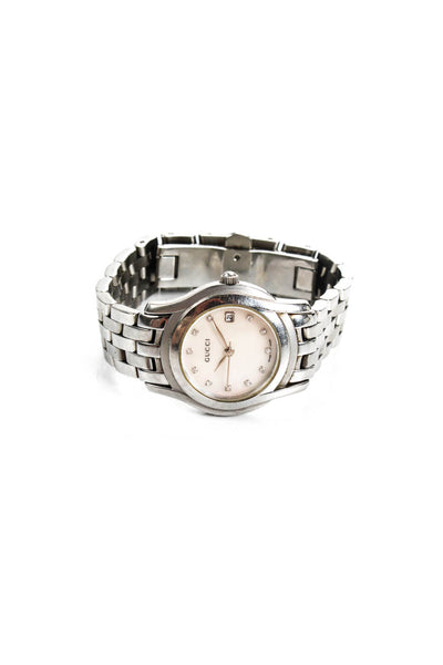 Gucci Womens Stainless Steel Bracelet Watch Silver
