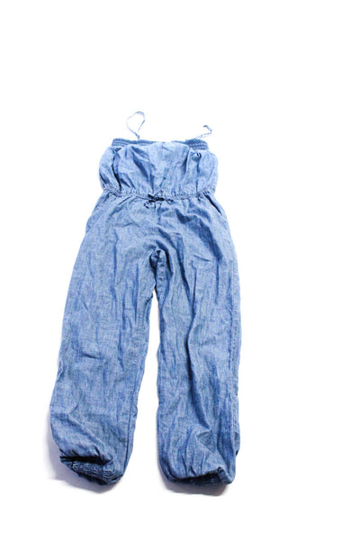 Hanna Andersson Crewcuts Girls Cotton Jumpsuits Hoodie Blue Size L 6-7 12 Lot 3