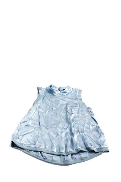 Fate. Zara Womens Tank Top Button Down Blouse Blue Black Size Medium Lot 2