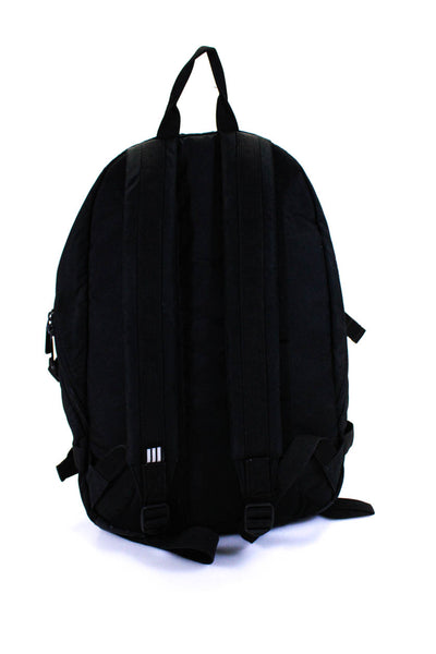 Equipment x Adidas Unisex Zip Around Double Pocket Front Striped Backpack Black