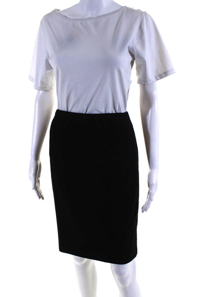 Elie Tahari Women's Lined Knee Length Pencil Skirt Black Size 8