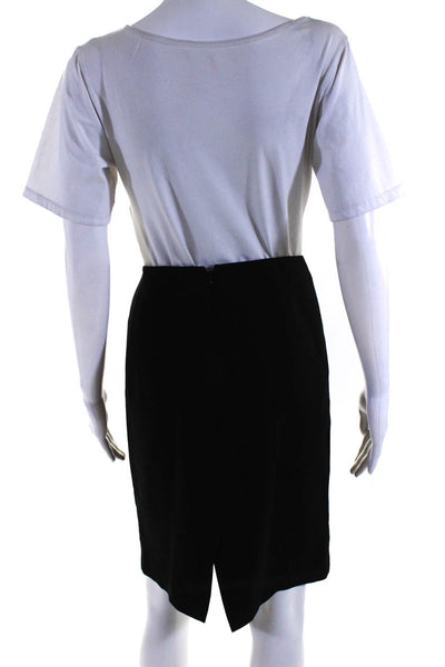 Elie Tahari Women's Lined Knee Length Pencil Skirt Black Size 8